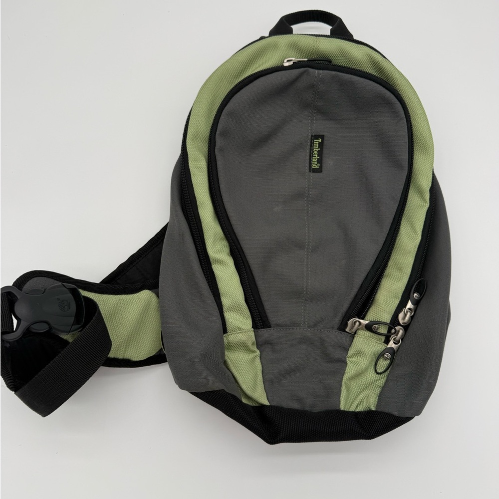 Timberland Two-Tone Backpack in Olive and Charcoal